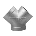 stainless steel casting fitting Y type tee